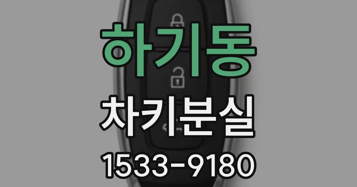 하기동 차키분실