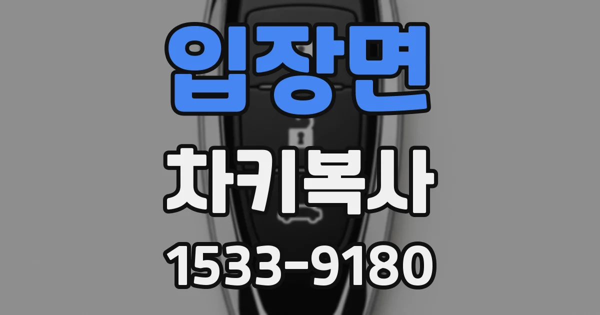 입장면 차키복사