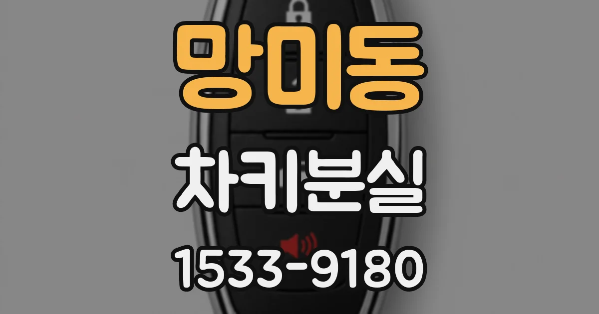 망미동 차키분실