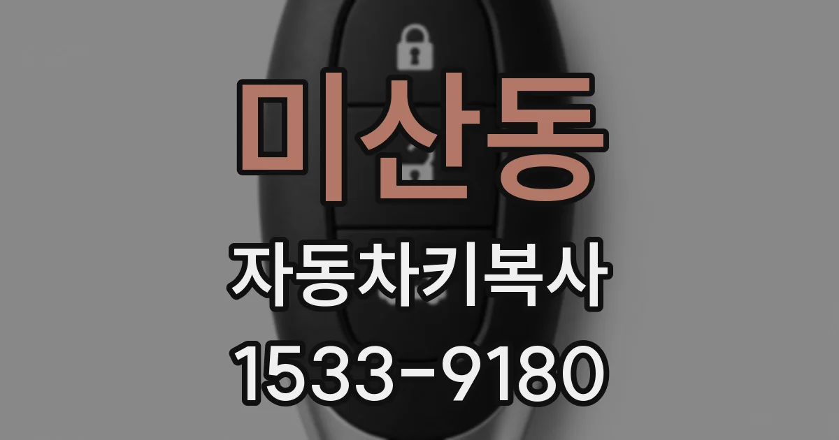 미산동 자동차키복사