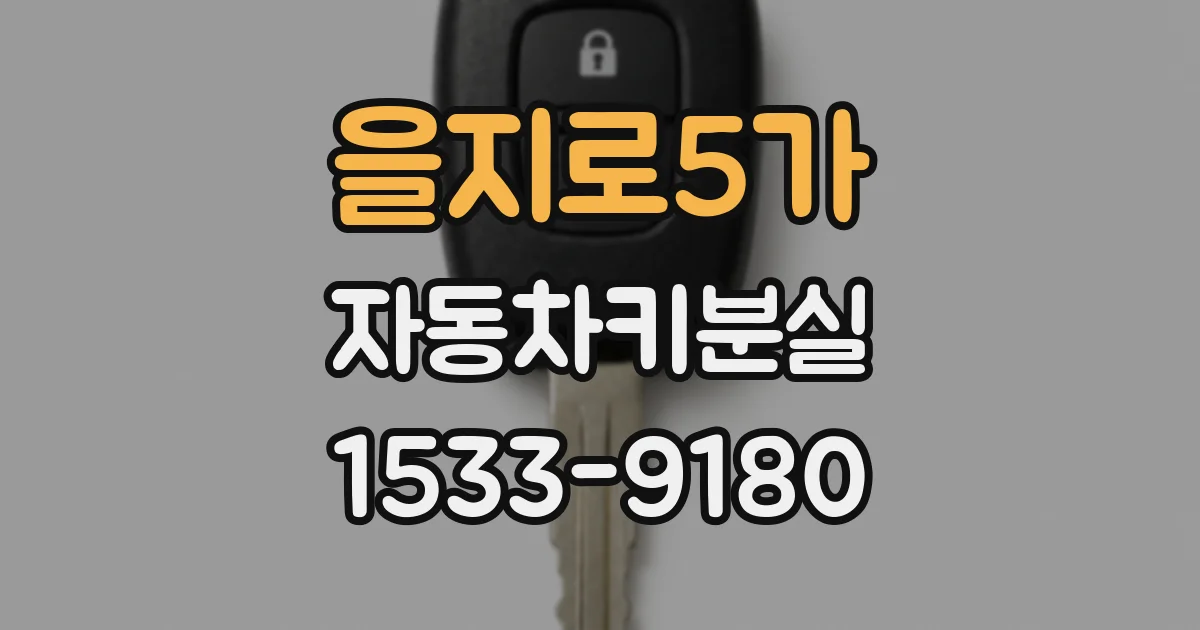 을지로5가 자동차키분실