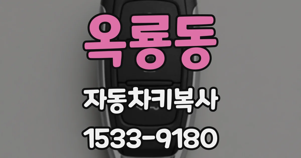 옥룡동 자동차키복사