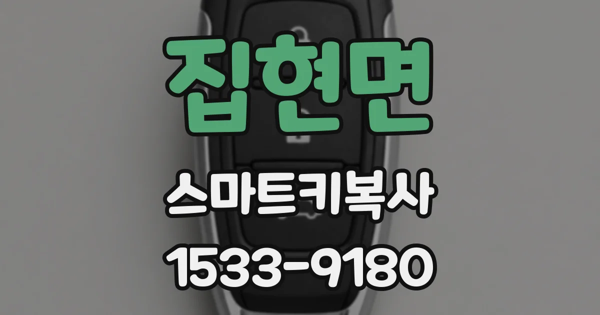 집현면 스마트키복사