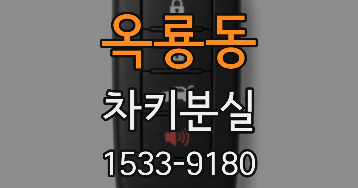 옥룡동 차키분실