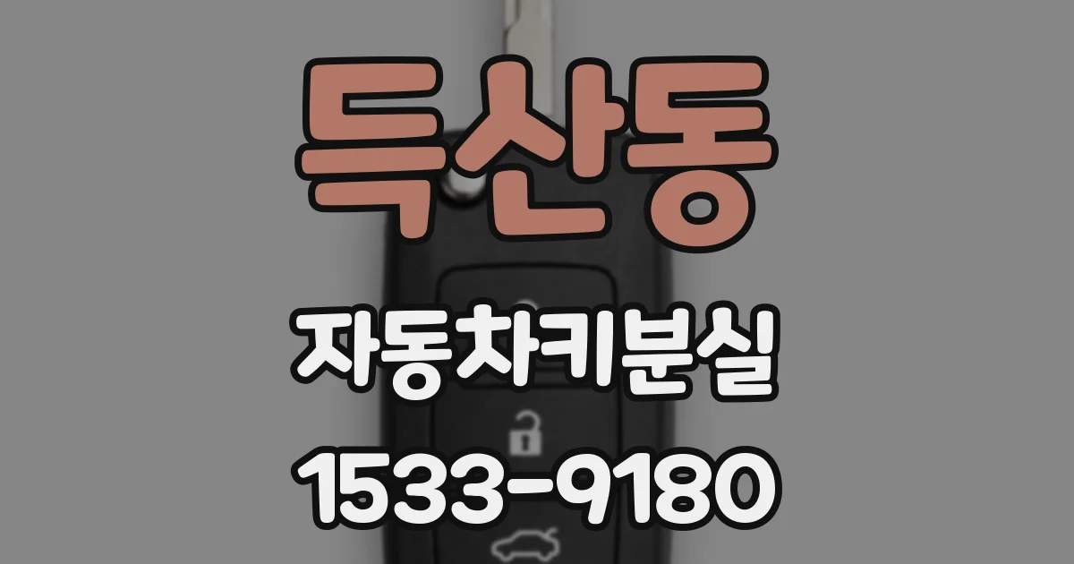 득산동 자동차키분실