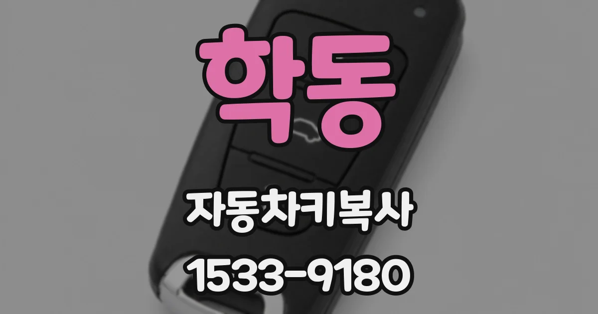 학동 자동차키복사