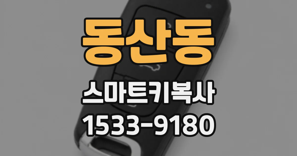 동산동 스마트키복사