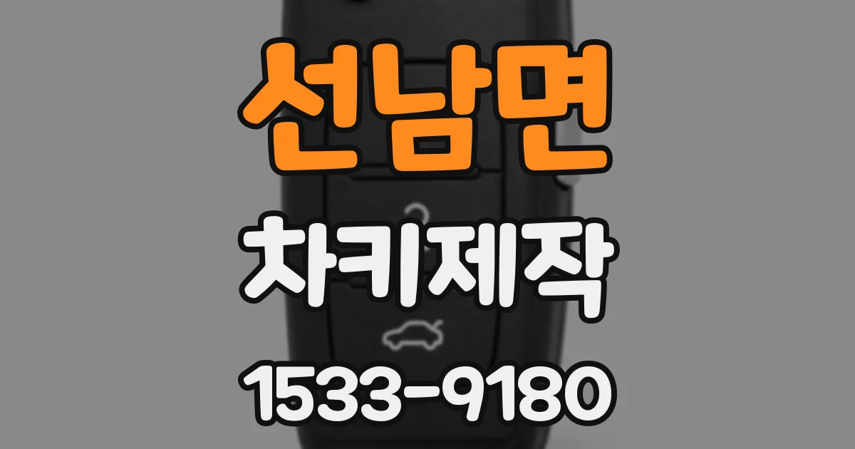 선남면 차키제작