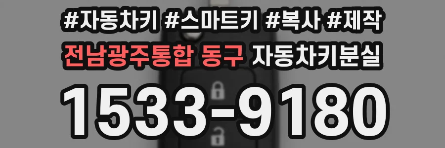전남광주통합 동구 자동차키분실