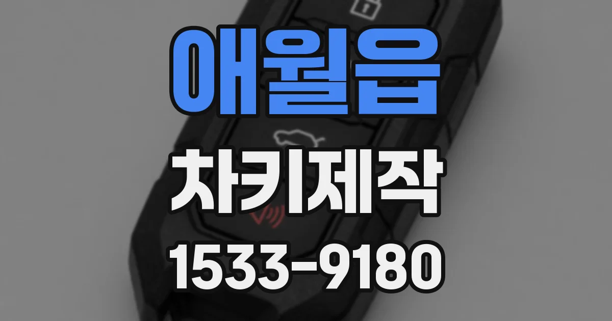 애월읍 차키제작