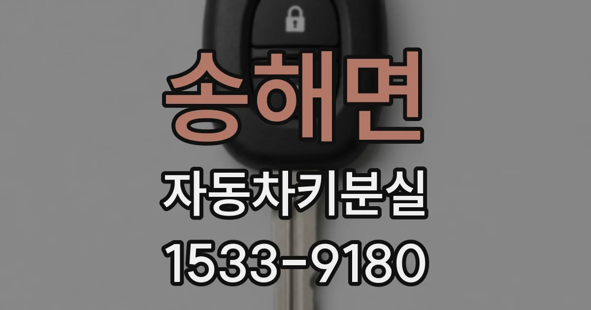 송해면 자동차키분실