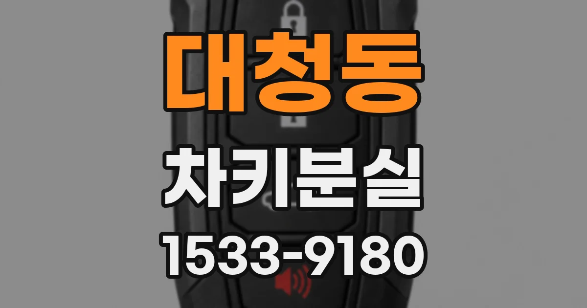 대청동 차키분실