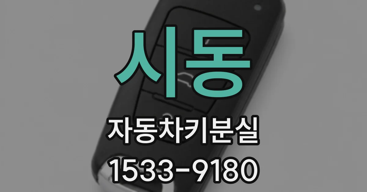 시동 자동차키분실