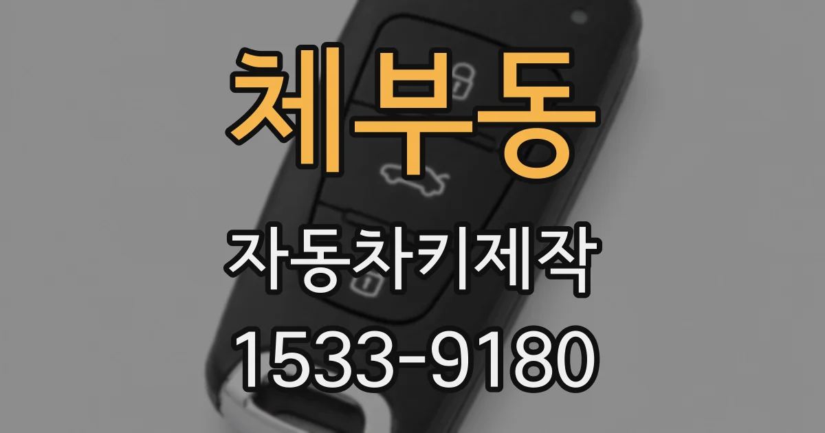 체부동 자동차키제작
