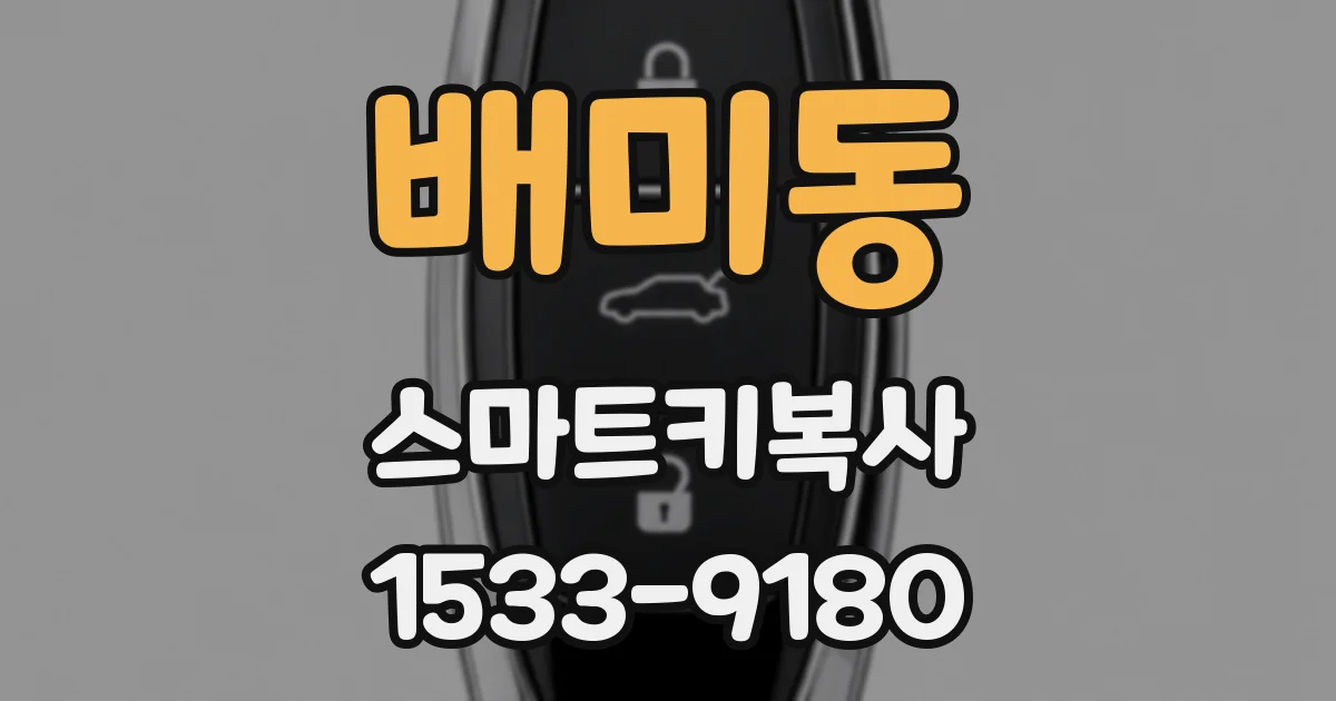 배미동 스마트키복사