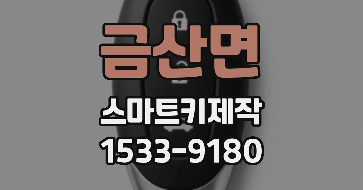 금산면 스마트키제작