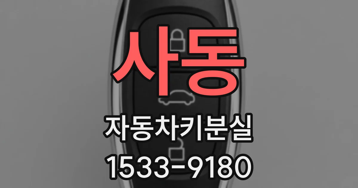 사동 자동차키분실