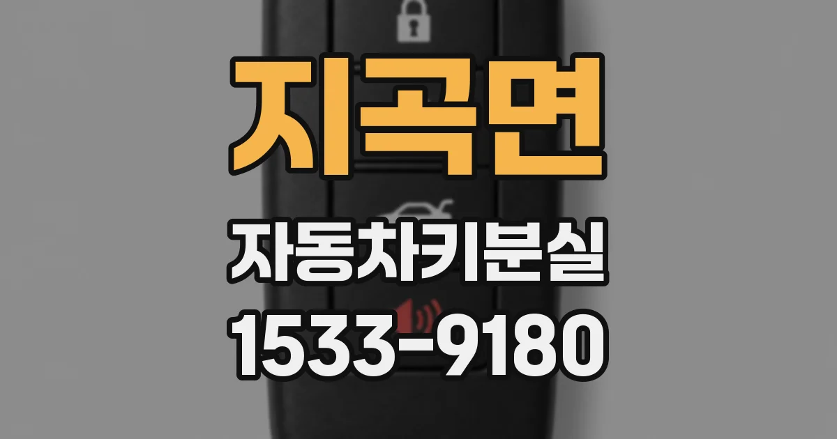 지곡면 자동차키분실