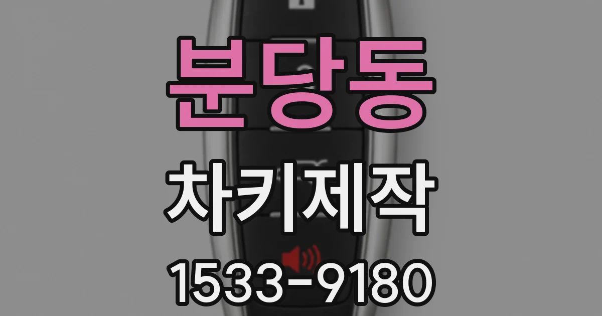 분당동 차키제작