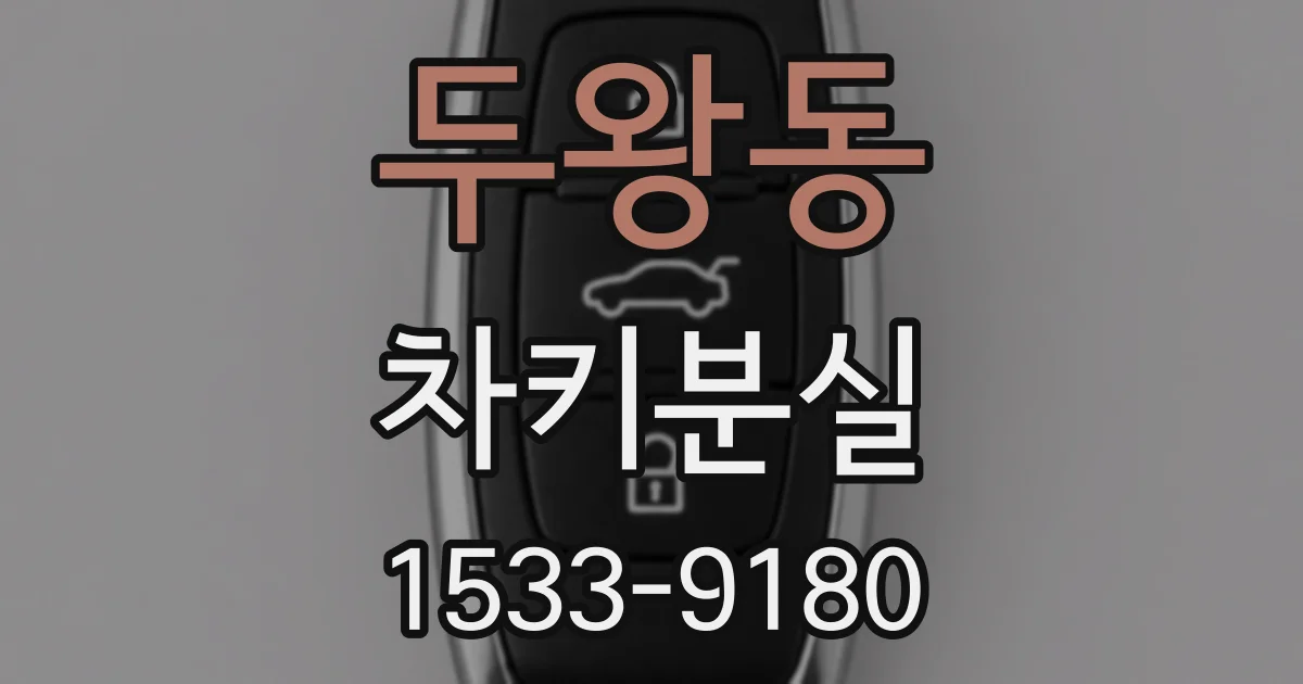 두왕동 차키분실