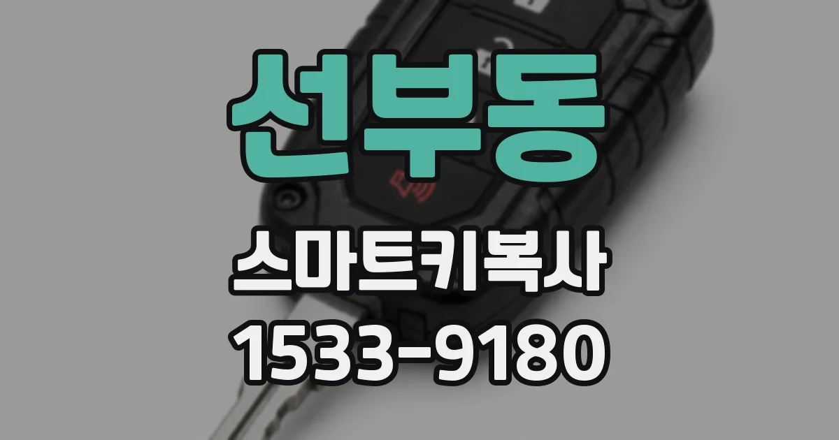 선부동 스마트키복사