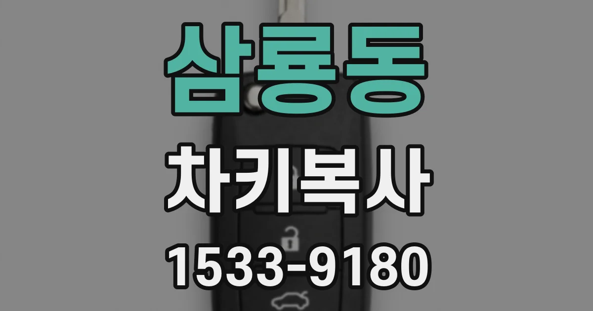 삼룡동 차키복사