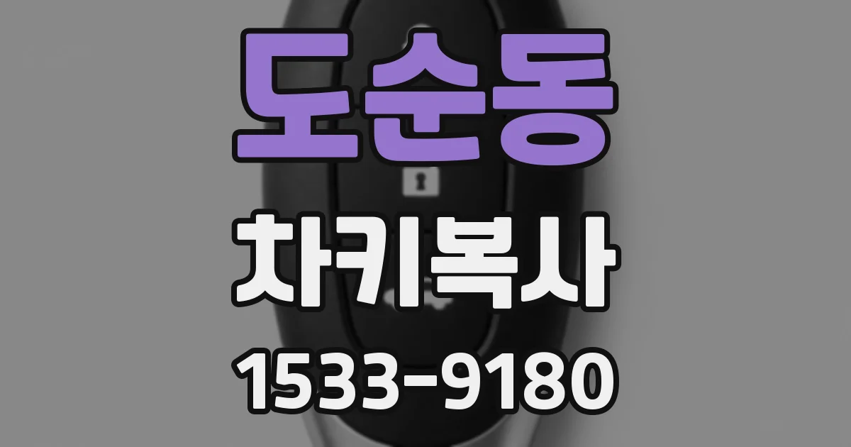 도순동 차키복사