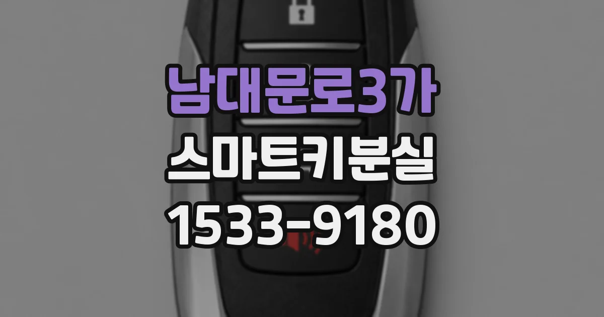 남대문로3가 스마트키분실