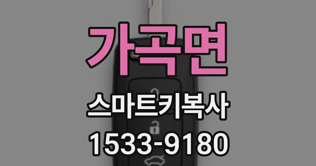 가곡면 스마트키복사