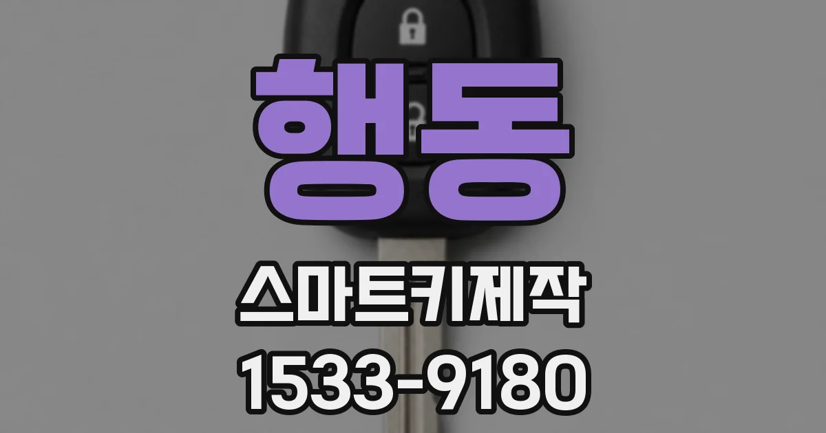 행동 스마트키제작