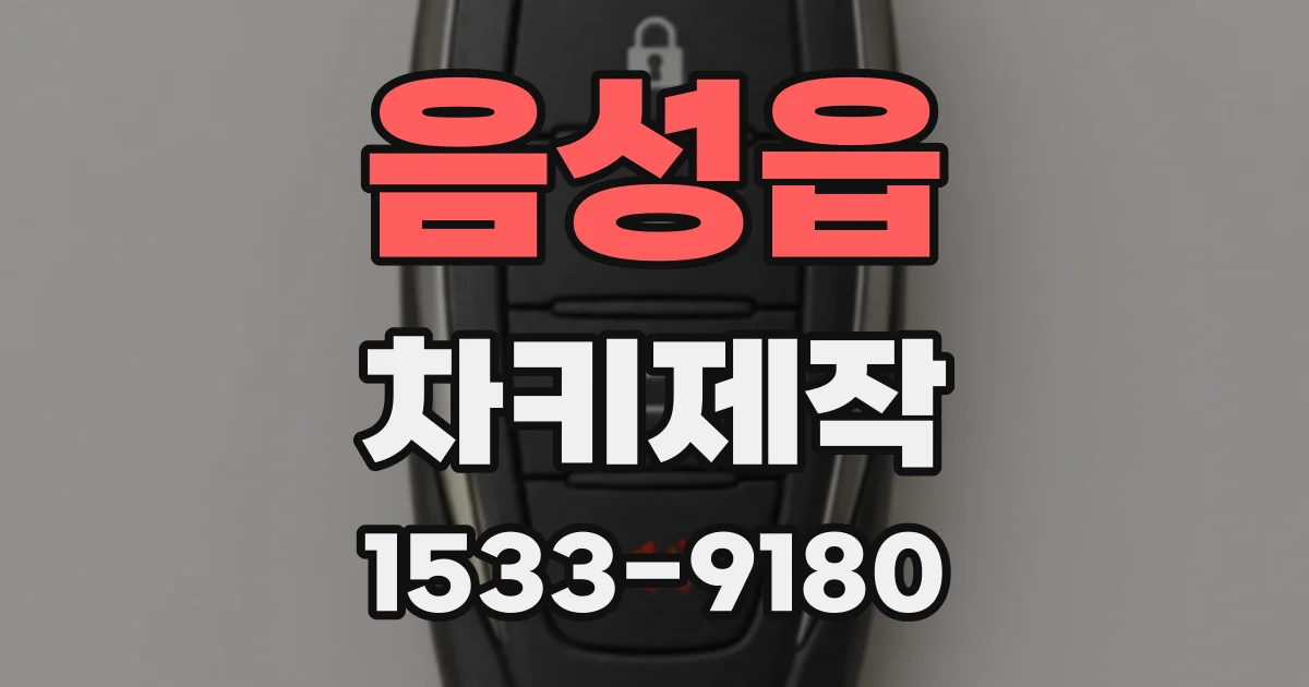 음성읍 차키제작