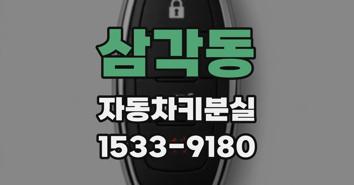 삼각동 자동차키분실