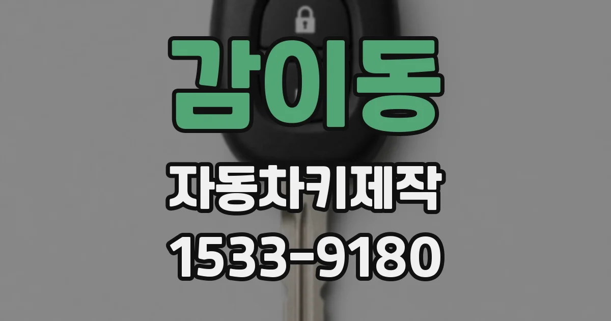 감이동 자동차키제작