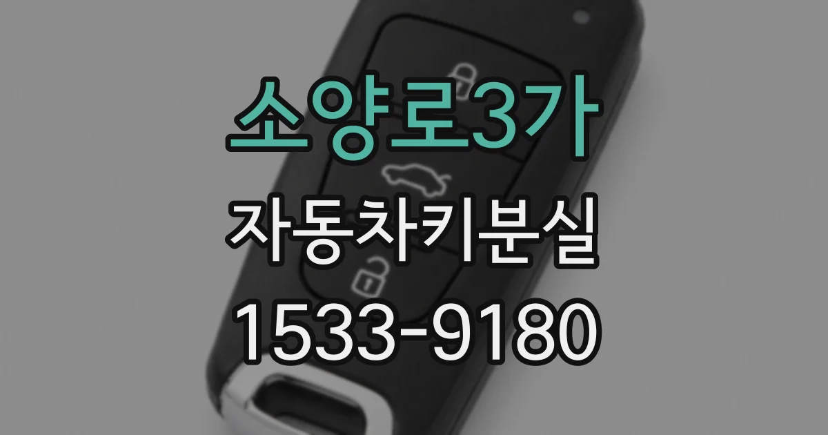 소양로3가 자동차키분실
