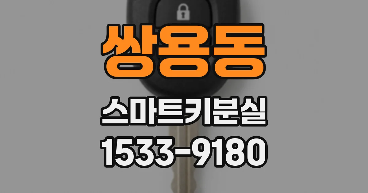 쌍용동 스마트키분실