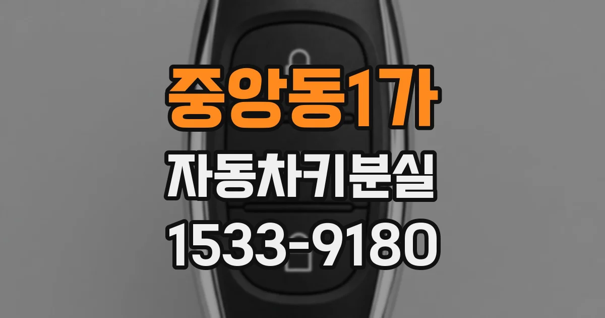 중앙동1가 자동차키분실