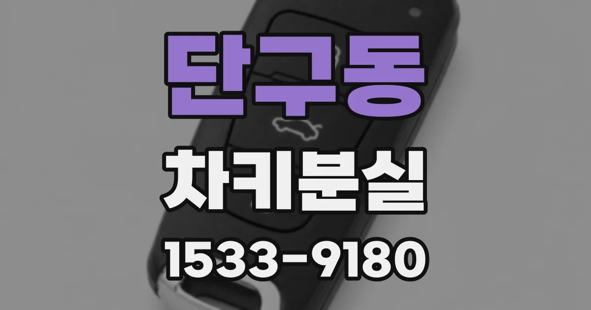 단구동 차키분실