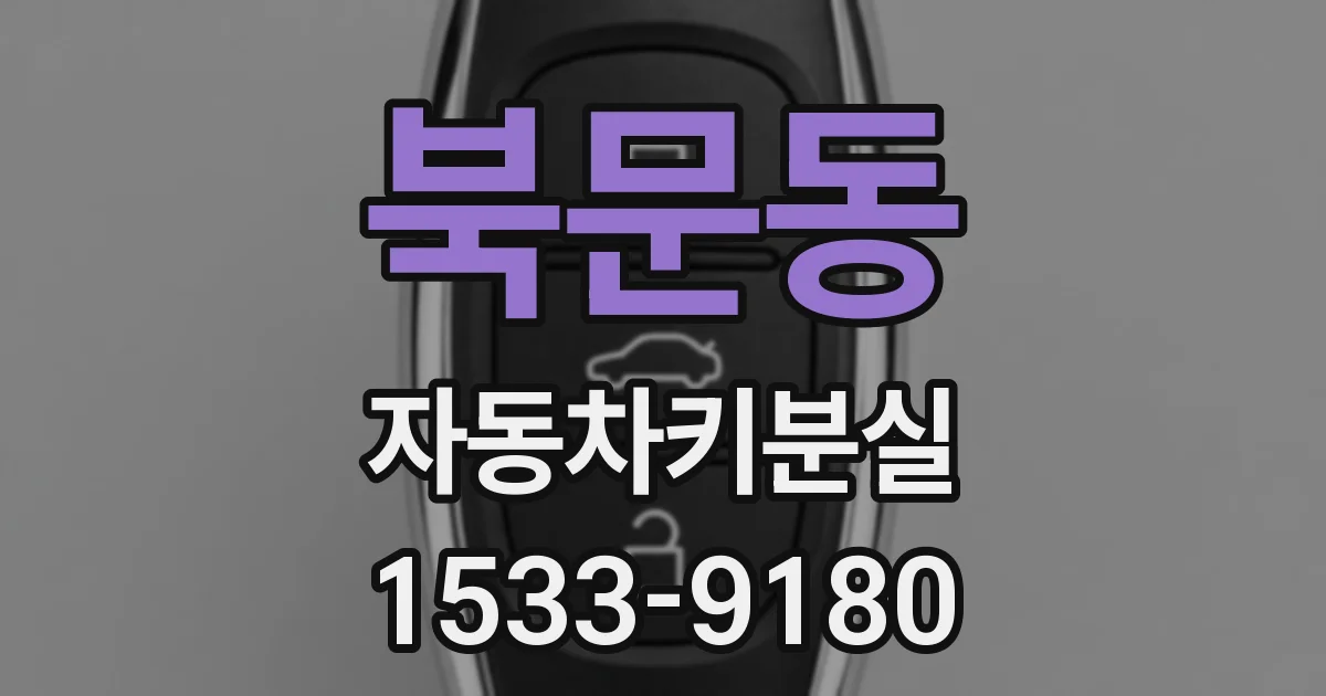 북문동 자동차키분실