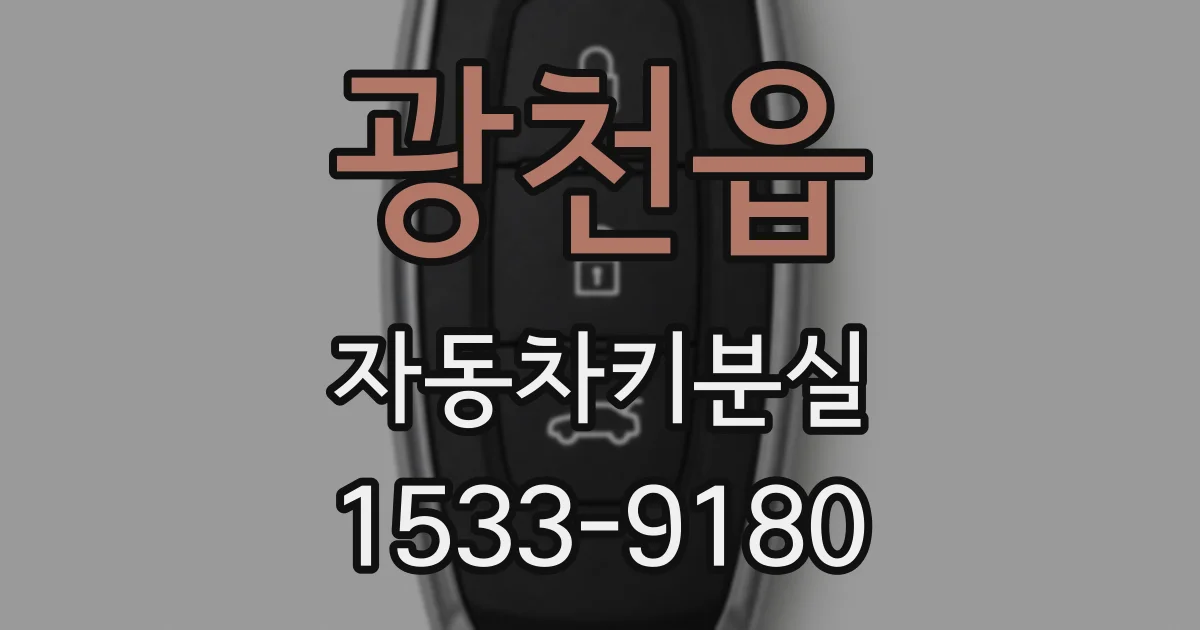 광천읍 자동차키분실