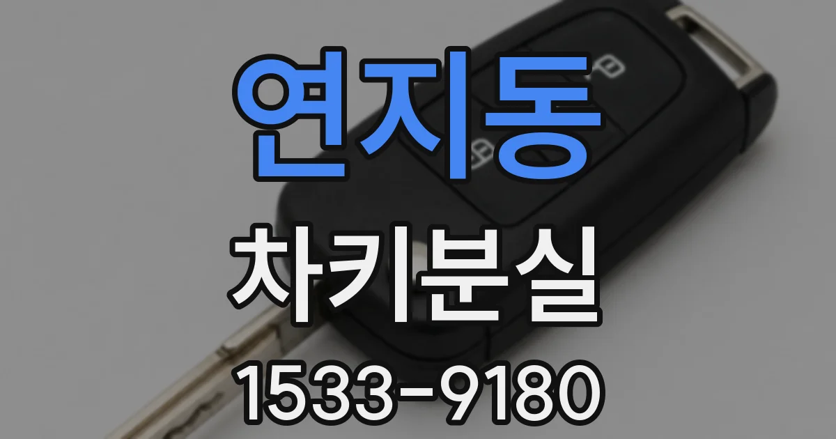 연지동 차키분실