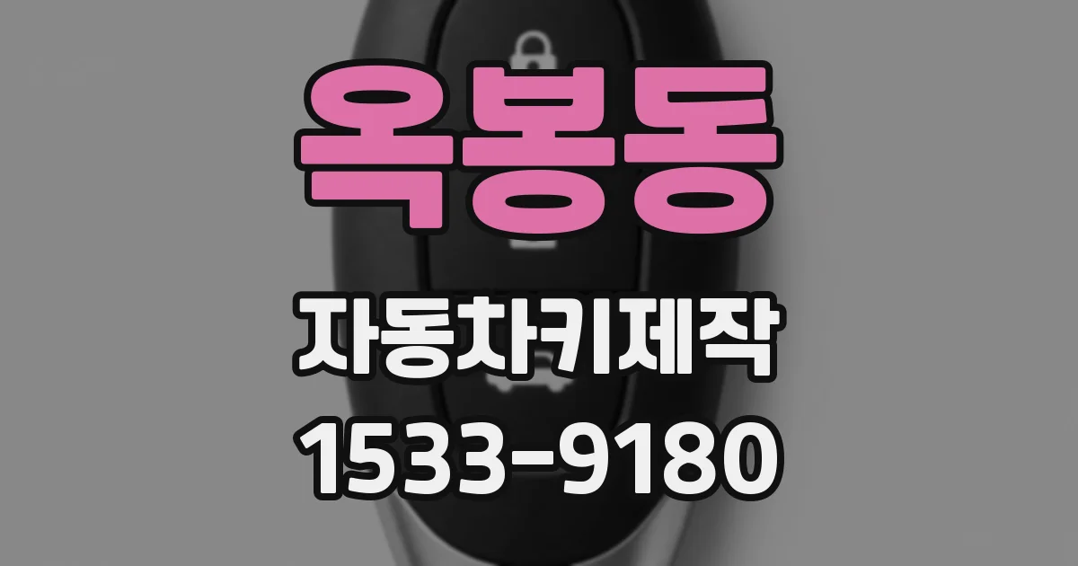 옥봉동 자동차키제작