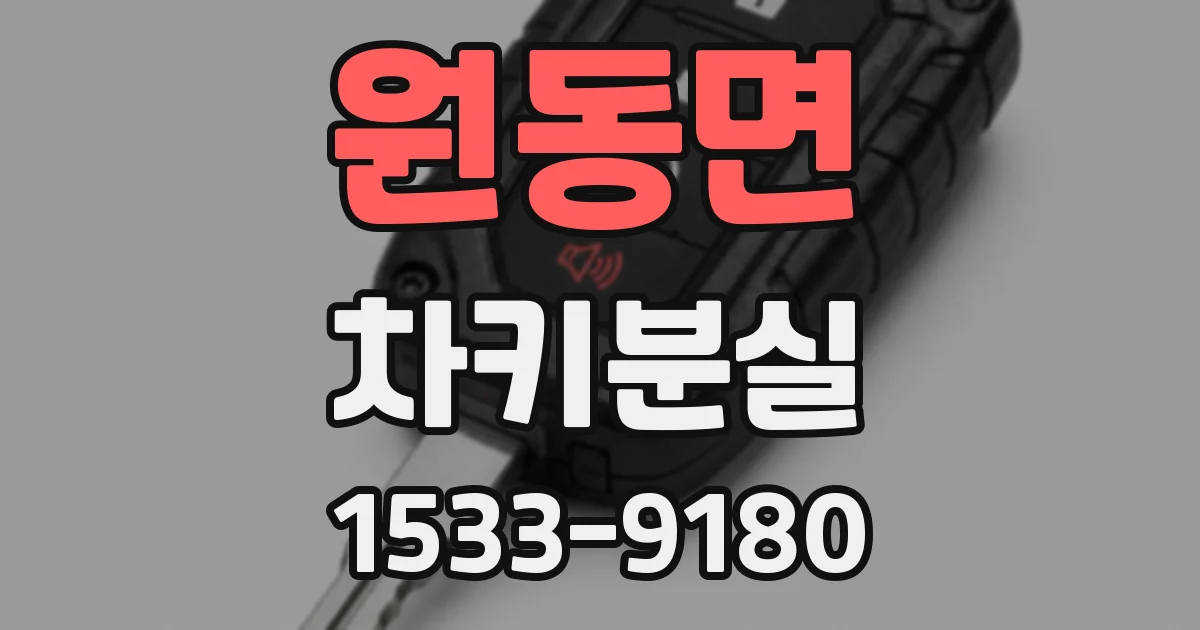 원동면 차키분실