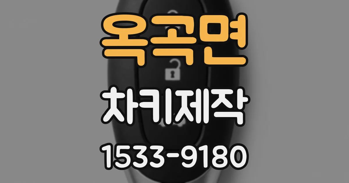 옥곡면 차키제작