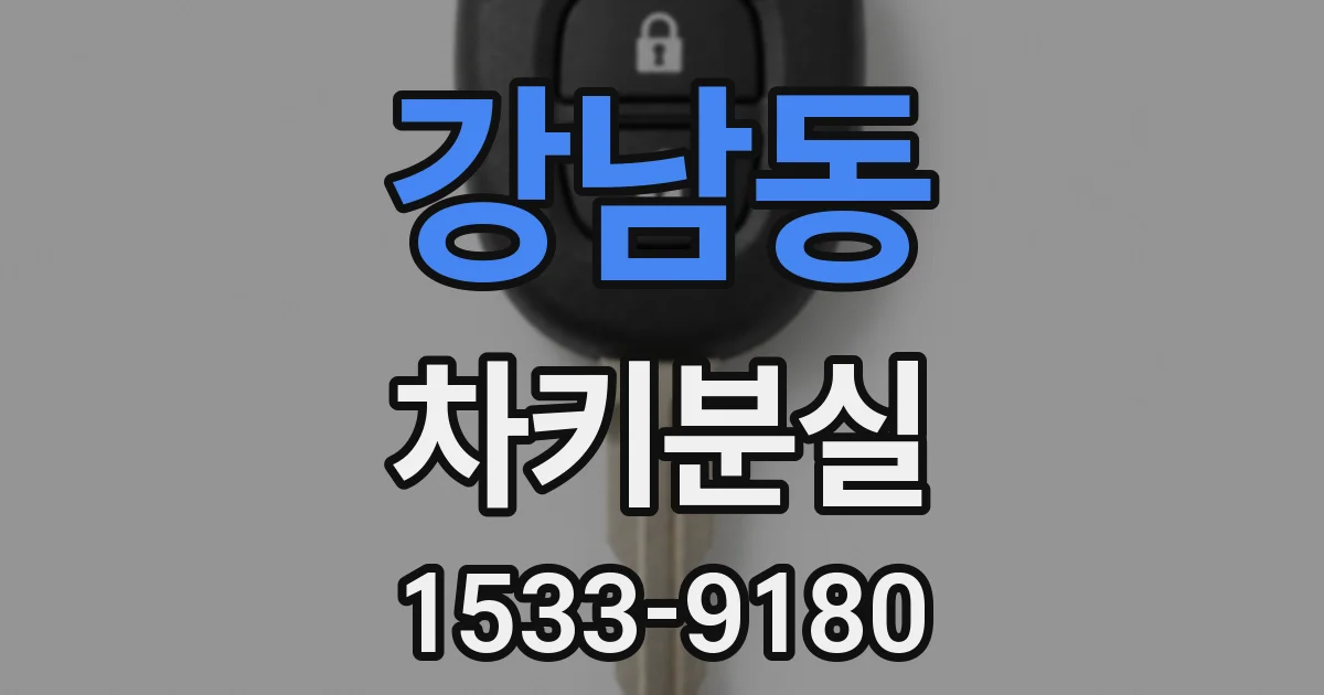 강남동 차키분실