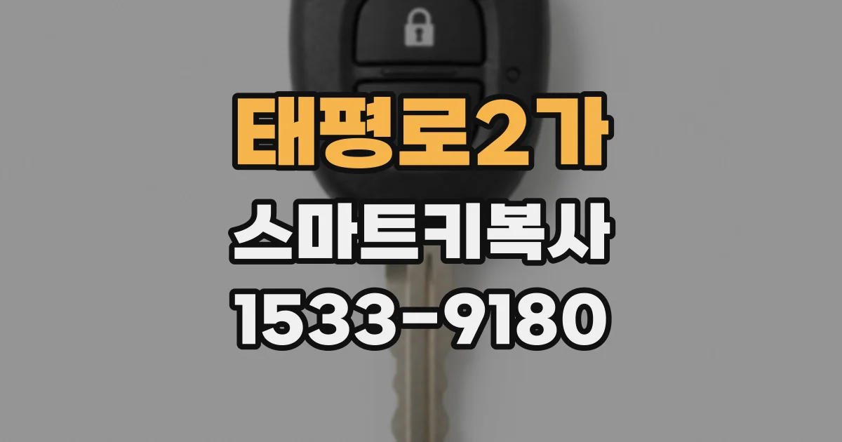 태평로2가 스마트키복사