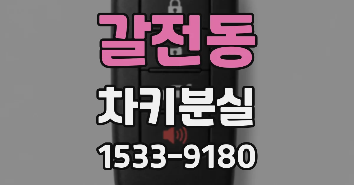 갈전동 차키분실