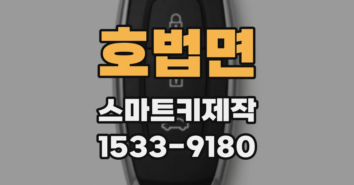 호법면 스마트키제작