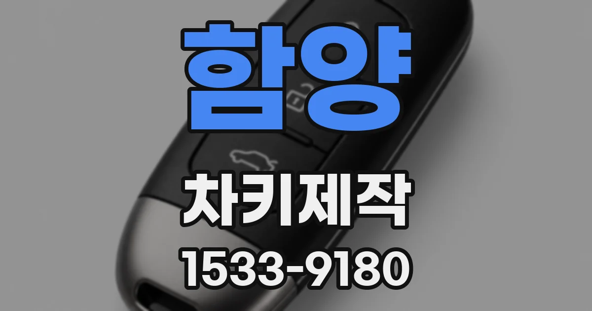 함양 차키제작