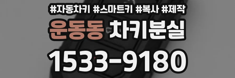 운동동 차키분실