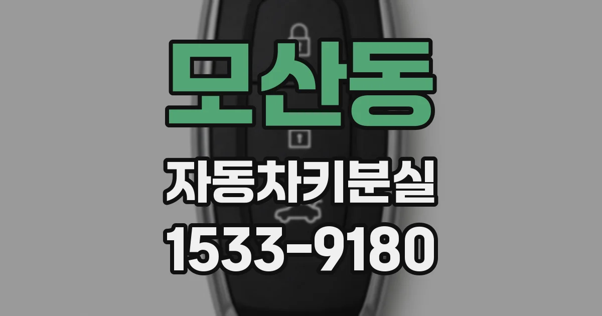 모산동 자동차키분실